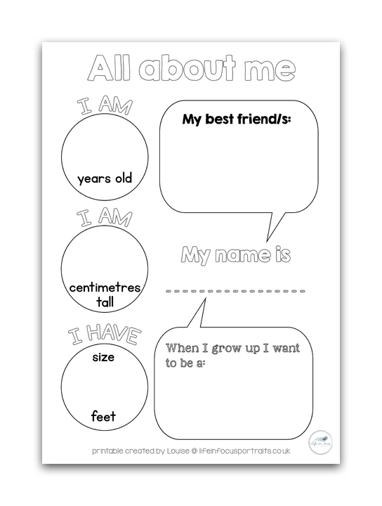 Time Capsule 2020 Day 3 – All About Me copy Day 3 2020 Time Capsule booklet Covid-19 coronavirus lockdown childrens activity book Life in Focus Portraits child photography studio Rhu Helensburgh