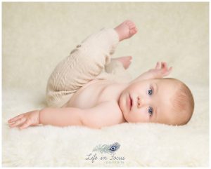 baby boy on rug Life in Focus Portraits baby photographer Rhu Helensburgh