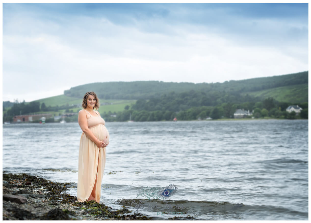 maternity photos lochside Life in Focus Portraits pregnancy photoshoot Luss Loch Lomond