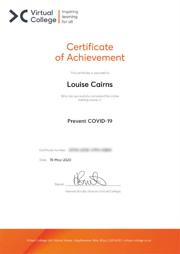 Prevent Covid 19 assessment certificate Life in Focus Portraits health and hygiene precautions