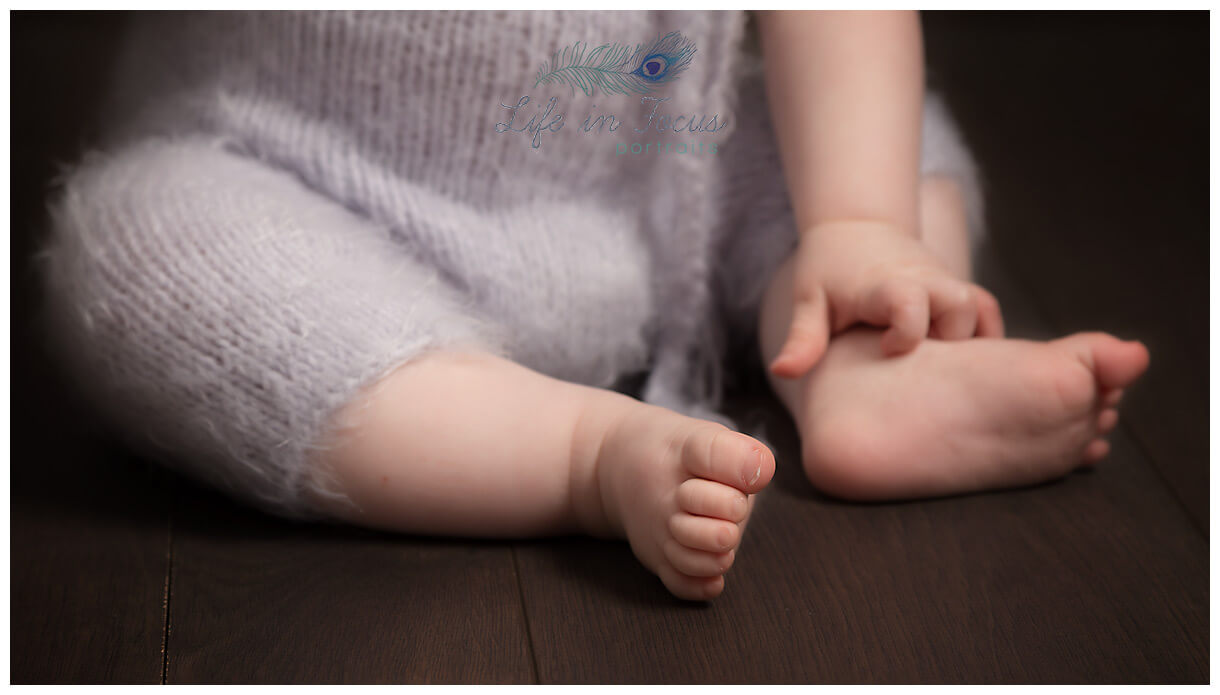 baby feet detail photo little sotter milestone photoshoot Life in Focus Portraits baby photographer Hlensburgh Luss Arrochar