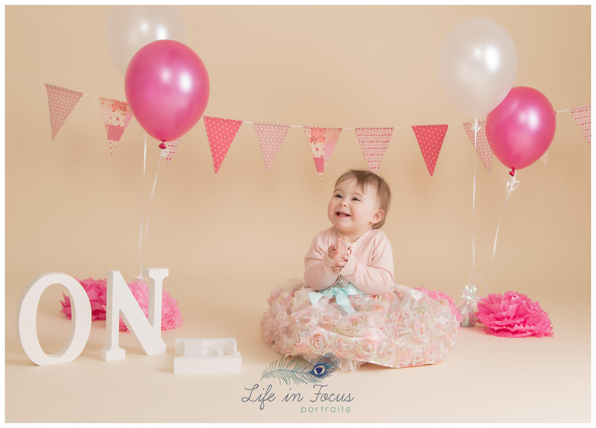 baby girls first Birthday photoshoot Life in Focus Portriats baby milestone photography sessions Rhu Hlensburgh Cardross