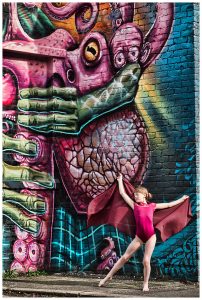dancer urban dance photo session Glasgow graffiti Life in Focus Portraits dance photographer Dunbartonshire