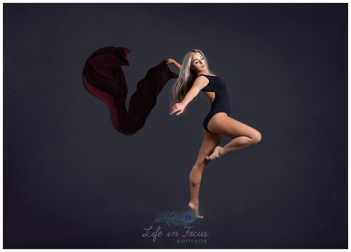studio photo of dancer Life in Focus Portraits dance photographer Rhu Helensburgh Alexandria Dumbarton