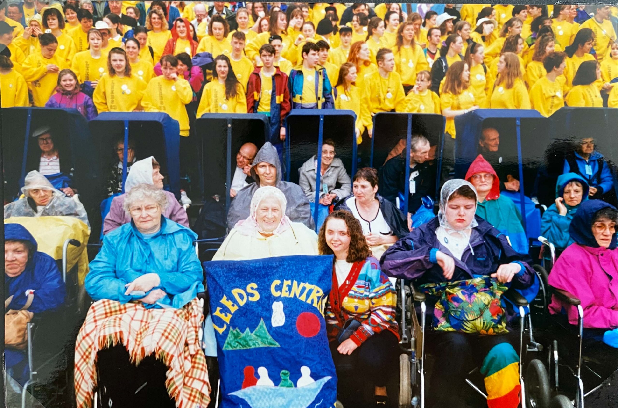 Photo of Leeds Faith and Light and Leeds Youth Service Lourdes 1993