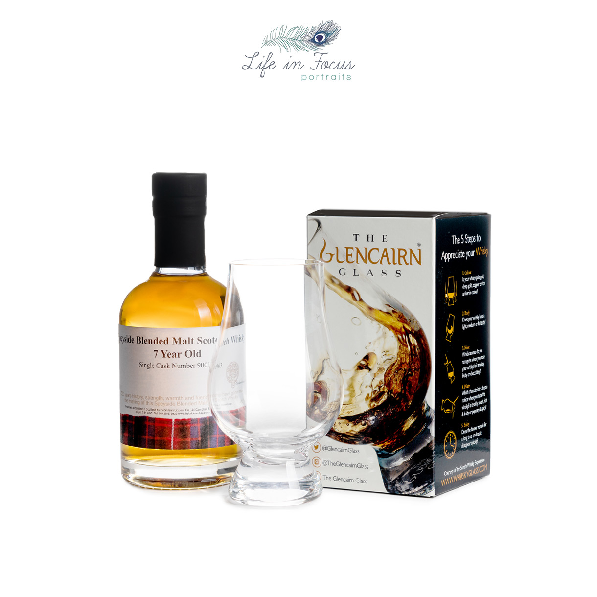 photo of hebridean liqueurs whisky with glencairn glass Life in Focus Portraits Helensburgh product photographer
