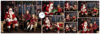 collage of photos of Santa with Children at Christmas photo sessions Life in Focus Portraits Helensburgh family photographer