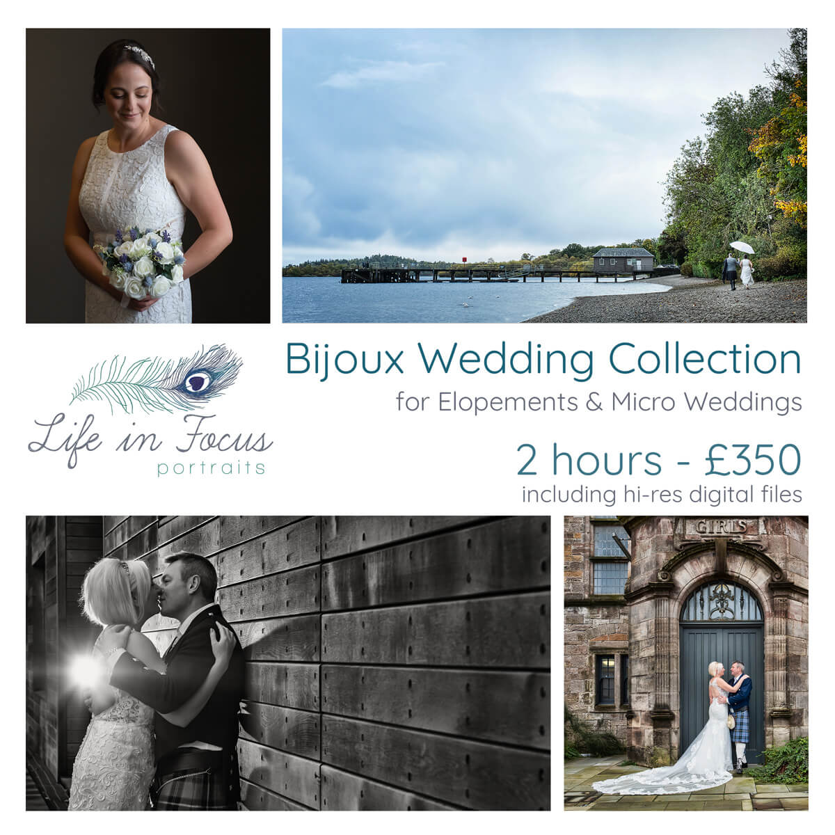 Helensburgh Loch Lomond Elopement Micro Wedding Photos wedding photos and pricing for elopement micro wedding Loch Lomond and Helensburgh